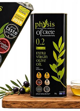Оливкова олія physis of crete extra virgin 5 л свіжий урожай 2026