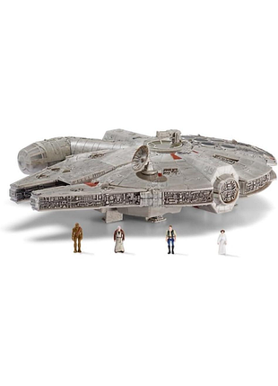 Star wars micro galaxy squadron assault class millennium falcon 18 см транспорт з мікрофігурками хан соло чубакка принцеса лея та
