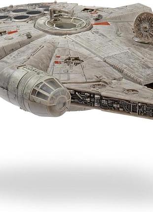 Star wars micro galaxy squadron assault class millennium falcon 18 см транспорт з мікрофігурками хан соло чубакка принцеса лея та 4
