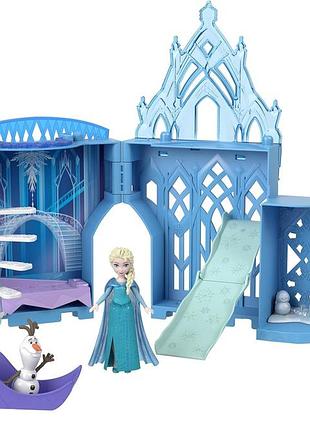 Disney frozen замок ельзи + маленька лялька набір палац маленька лялька ельза фігурка олафа та аксесуари подарунок для дітей jdp63