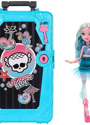 Monster high straszysekrety серія 7 моторошні канікули lagoona blue набір: лялька валіза та аксесуари-сюрпризи включно з одягом