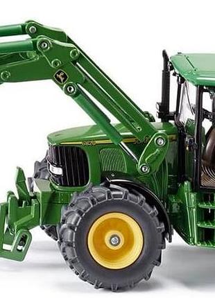 Siku 3652 трактор john deere з фронтальним навантажувачем 1:32 метал/пластик зелений рухомий навантажувач знімна кабіна водія