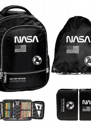 Набір шкільний paso nasa рюкзак мішок пенал чорний для хлопчика початкова школа