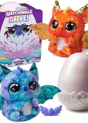 Hatchimals alive інтерактивна маскотка-сюрприз дракон draggle у яйці