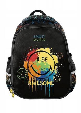 Шкільний рюкзак premium smileyworld paso чорний місткий клас 1-3 діти