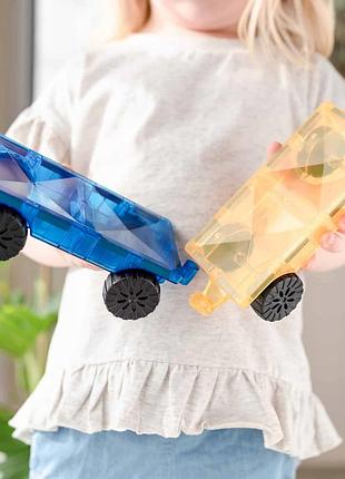 Connetix магнітні блоки rainbow car pack 2 connetix машинки потяги
