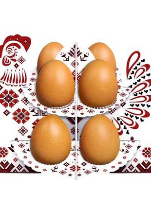 Декоративная подставка для яиц no8.1 петушок-вышиванка (8 яиц) тм easters