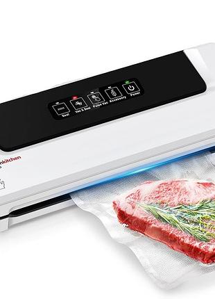 Вакуумний пакувальник 125 вт bonsenkitchen vs2000 компактний високошвидкісний вакуумний пакувальник із вакуумними пакетами