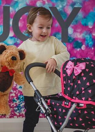 Kinderplay візок для ляльок глибокий гондола складний дах