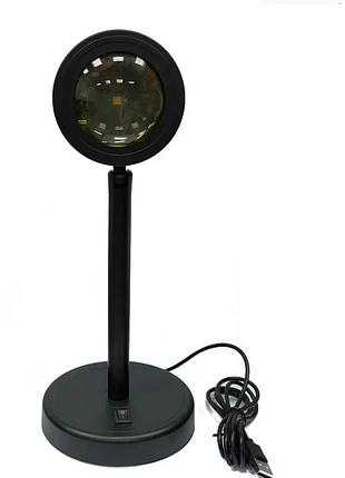 Проекционная лампа sunset lamp красный