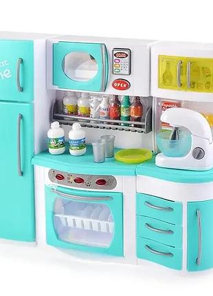 Игровой набор кухня happy family (световой и звуковой эффект, мебель, продукты) qf 2803 g