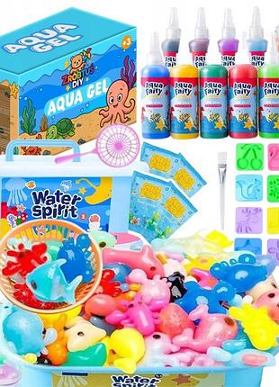 Aqua gelz творчий набір xxl 35 елементів 12 гелів + аксесуари diy