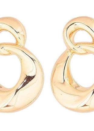 Серьги пусеты позолота 18k «декоративные кольца» 285905 тм xuping