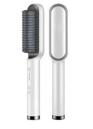 Расческа-выпрямитель hair straightener hqt-908/909 белая