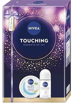 Набор подарочный для жеинок 2025 touching: увлажняющий кремантиперспирант тм nivea