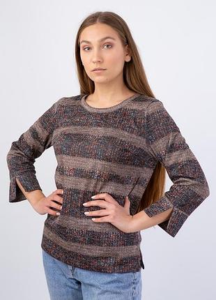 Кофта жіноча з принтом коричневий, xl