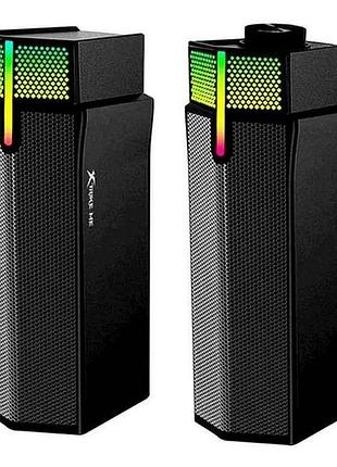 Колонка компьютерная 2.0 sk-604 rgb черные 10w тм xtrike