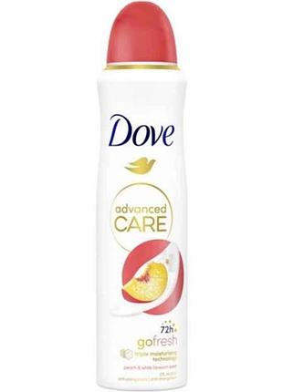 Дезодорант-антиперспірант 150мл аерозоль персик та білі квіти тм dove