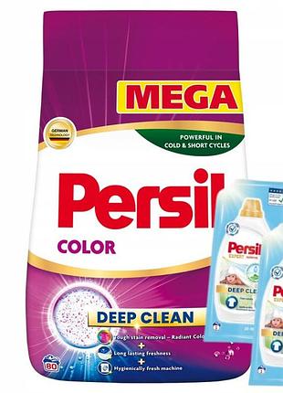 Persil deep clean пральний порошок для кольорового білизни 4,4 кг 80 прань + бонус x2