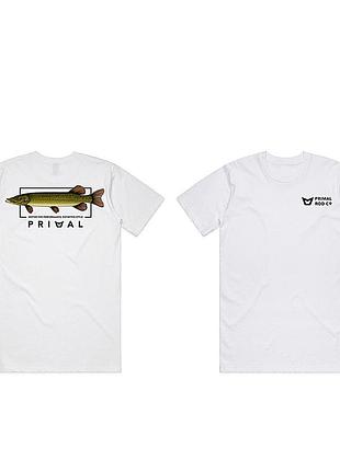 Стильна чоловіча футболка рибалки primal artist tee pike white 2xl (prh-pat-piw-2xl)