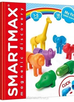 Магнітні блоки smartmax my first safari animals iuvi games 18 шт гра