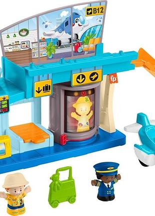 Fisher-price little people аеропорт ігровий набір з аеропортом і літаком для дітей від 1 року htj26