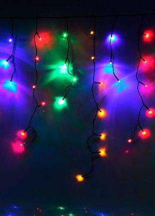 Вулична гірлянда бахрома xmas m-2 led 120 3.3 line short curtain мультикольорова