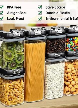 Органайзер для сипких food storage container set (7 контейнерів) контейнери для зберігання круп