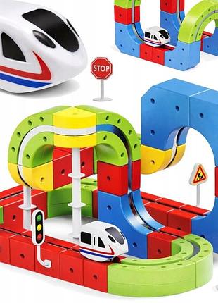 Іграшка kolejka tor магнітний потяг 3d 89 елементів