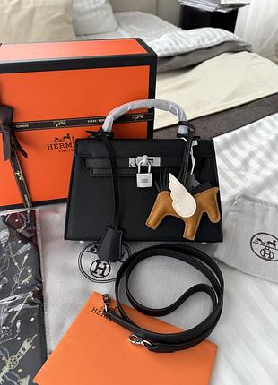 Hermes kelly black silver