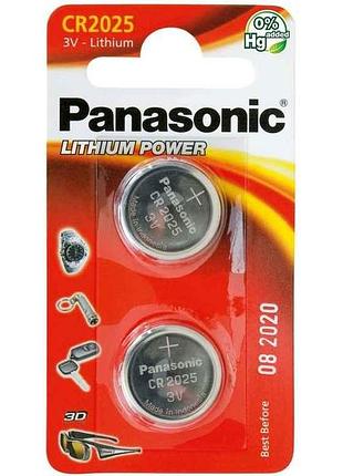 Батарейка литиевая cr2025 lithium 2шт (блистер) тм panasonic