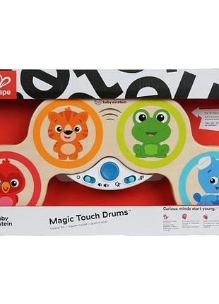 Барабанець іграшка музична baby einstein дерев'яна ударна дотикові барабанці