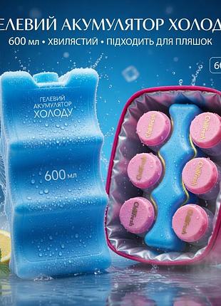 Гелевый аккумулятор холода волнообразный (600 мл) — для бутылок