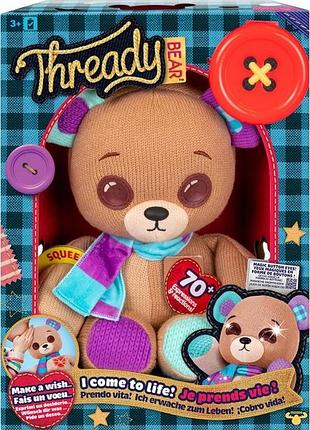 Інтерактивний чарівний медведик гарна плюшева іграшка thready bear з 70 реакціями говорить моргає