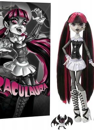 Лялька mattel monster high reel drama draculaura 27 см + кажан