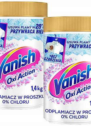 Vanish oxi action порошок для видалення плям для білизни 0% хлору 2,8 кг