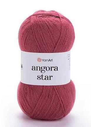 Пряжа angora star клюква 80% акрил 20% вовна 500м 100г 5шт/уп 570 тм yarnart