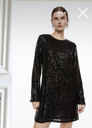 Сукня плаття в пайетках h&m