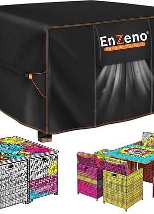 Enzeno чехол для садових меблів 125x125x74 см квадратний водонепроникний міцний 420d вітрозахисний