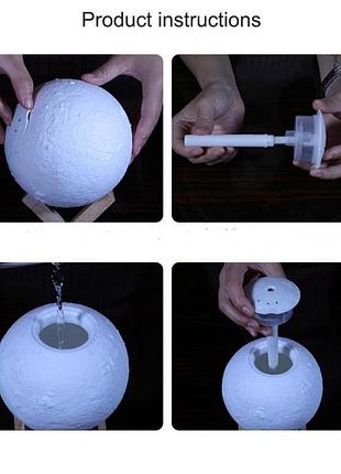 Увлажнитель воздуха 3d moon lamp light diffuser 3