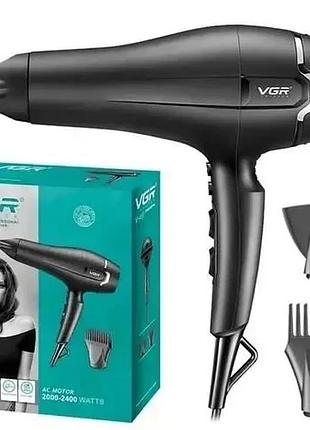 Профессиональный фен vgr v-450 для сушки укладки волос 2400 вт режим turbo 115