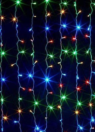 Світлодіодна гірлянда водоспад xmas 240-m led 3 м х 2 м мультикольорова