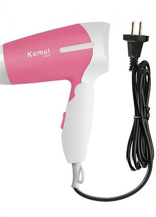 Компактный дорожный фен kemei km-6830 1300 вт