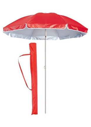 Пляжна парасолька з нахилом 200 см umbrella anti-uv ромашка червоний