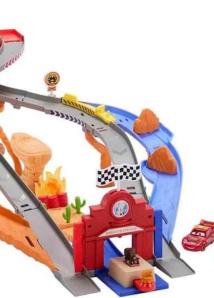Mattel disney pixar cars автомобільна дорога порятунку гонка з перешкодами набір для гри: 2 іграшкові машини зигзаг макквін і