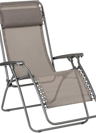 Lafuma mobilier розкладний шезлонг для відпочинку rt 2 texplast колір châtaigne 87x68x114 см lfm4027-9147