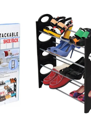 Органайзер для обуви 4 полки stackable shoe rack 4