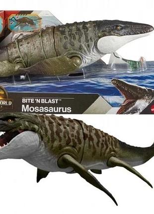 "jurassic world відродження динозавр атака пащею мозазавр велика фігурка 65 см"