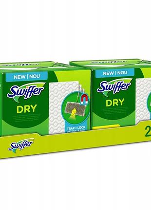 Набір swiffer dry серветки для збирання пилу з підлоги на суху 2x72 шт