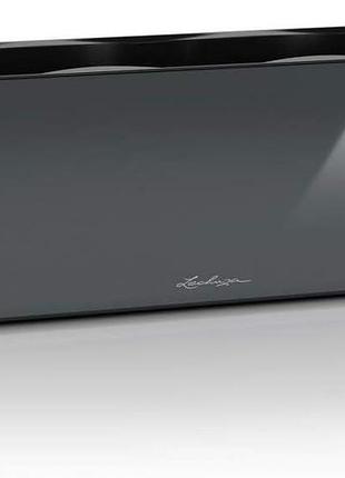 Lechuza горщик система поливу cube glossy потроєний антрацит оптимальний блиск 13671
